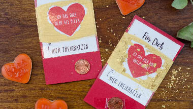 DIY Herz Rubbelkarten selbermachen zum Valentinstag  - DIY Herz Rubbelkarten selbermachen zum Valentinstag 
